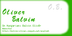 oliver balvin business card